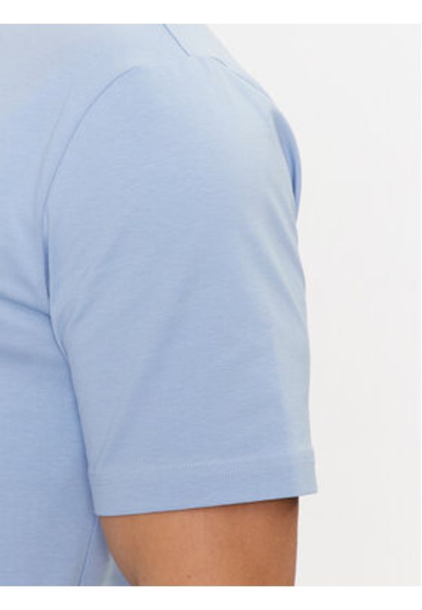 BOSS - Boss T-Shirt Tee 8 50501195 Błękitny Regular Fit. Kolor: niebieski. Materiał: bawełna