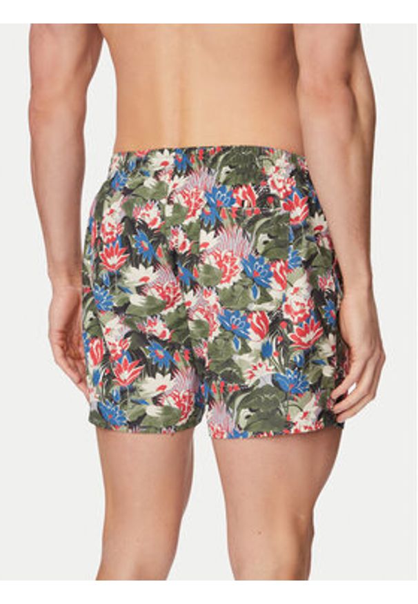 BOSS Szorty kąpielowe Piranha 50508844 Zielony ciemny Regular Fit. Kolor: zielony. Materiał: syntetyk