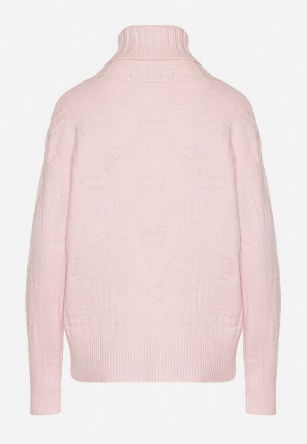 Born2be - Różowy Klasyczny Golf Savera. Okazja: na co dzień. Typ kołnierza: golf. Kolor: różowy. Materiał: jeans. Długość rękawa: długi rękaw. Długość: długie. Styl: klasyczny