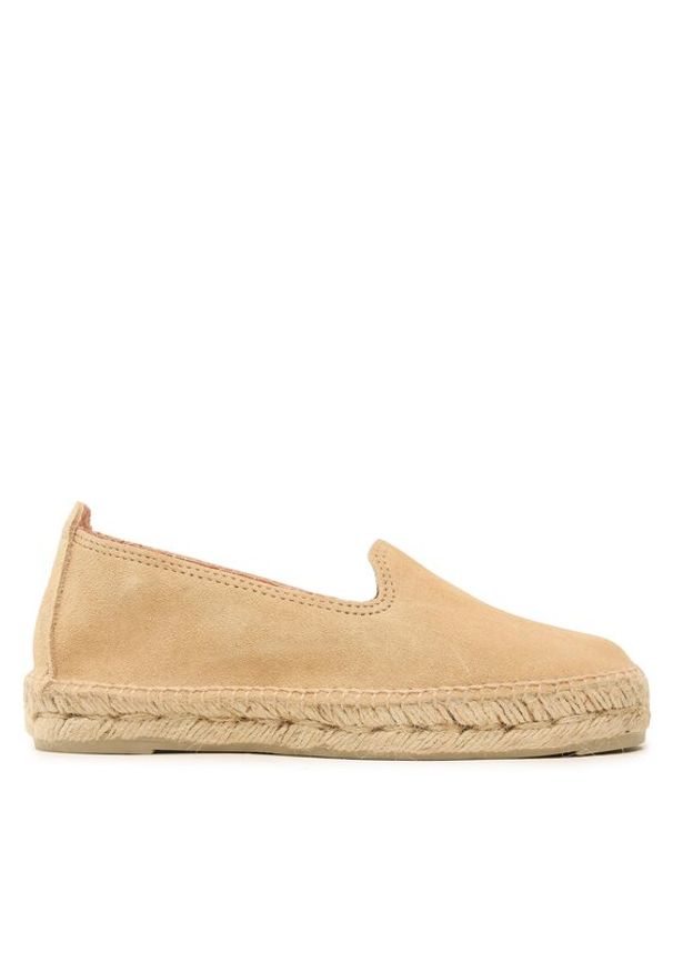 Manebi Espadryle Suede Flat Espadrilles Beżowy. Kolor: beżowy. Materiał: skóra, zamsz