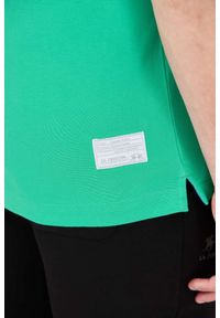 La Martina - LA MARTINA Zielone męskie polo z dużym logo, Rozmiar M. Typ kołnierza: polo. Kolor: zielony #6
