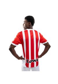 Oficjalna koszulka piłkarska Puma dla dorosłych Real Sporting de Gijón Footba. Kolor: czerwony. Wzór: kolorowy, paski. Sport: piłka nożna