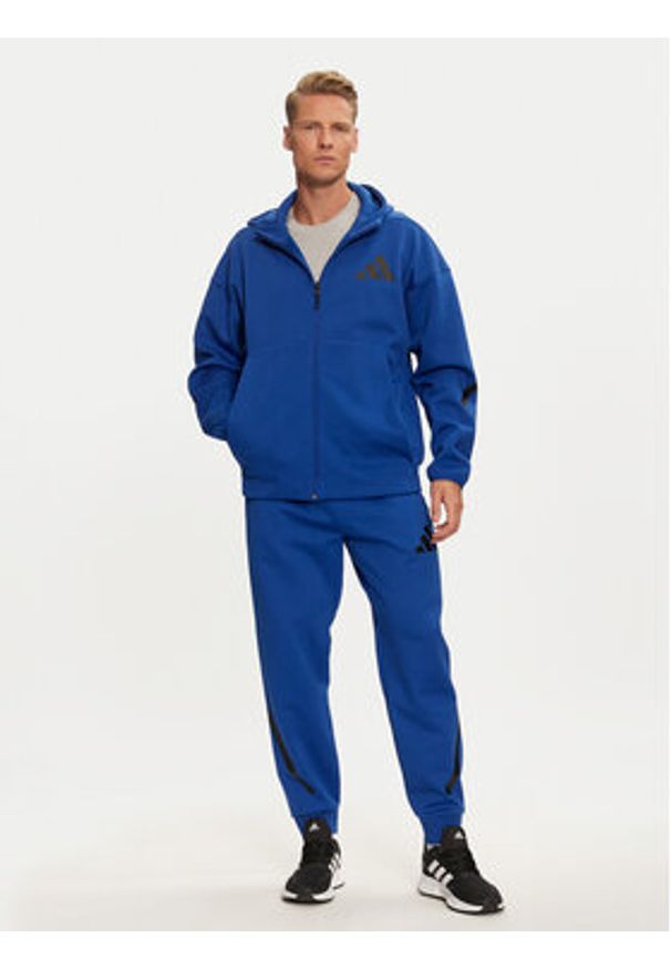 Adidas - adidas Bluza Z.N.E. JF6388 Niebieski Regular Fit. Kolor: niebieski. Materiał: bawełna