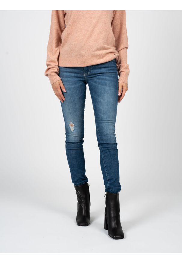 Guess Jeansy "Skinny High" | W2GA34D3ZTL | Kobieta | Niebieski. Okazja: na co dzień. Kolor: niebieski. Styl: casual