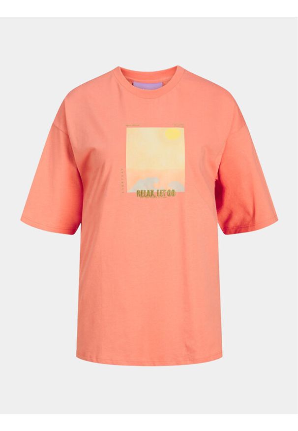JJXX T-Shirt Paige 12252311 Różowy Regular Fit. Kolor: różowy. Materiał: bawełna