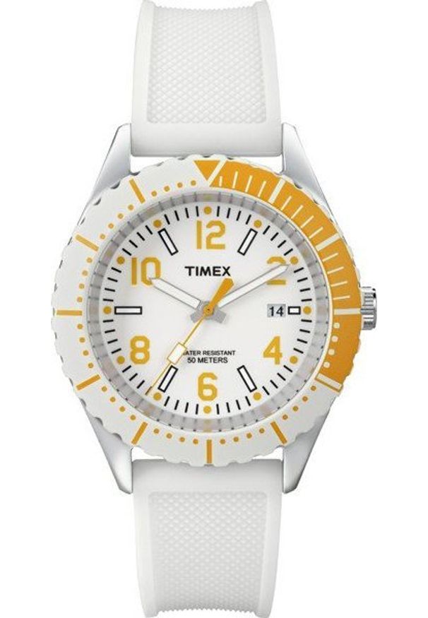 Zegarek Timex Zegarek damski Timex T2P007 biały. Kolor: biały