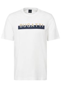 Bugatti T-Shirt 8350-75043C Biały Regular Fit. Kolor: biały. Materiał: bawełna #1