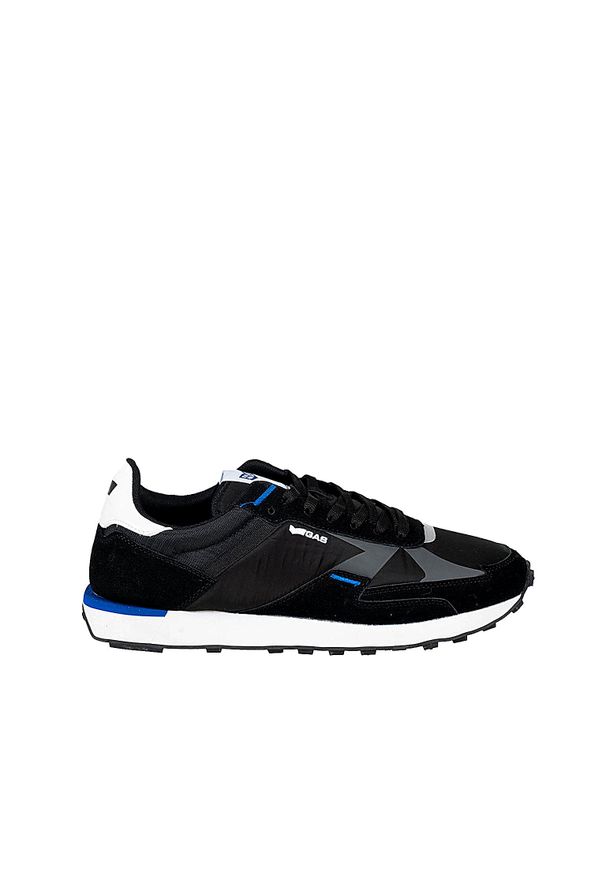Gas Sneakersy "Wonder MIX" | GAM223200 | Wonder MIX | Mężczyzna | Czarny. Kolor: czarny. Materiał: skóra ekologiczna, tkanina. Wzór: aplikacja