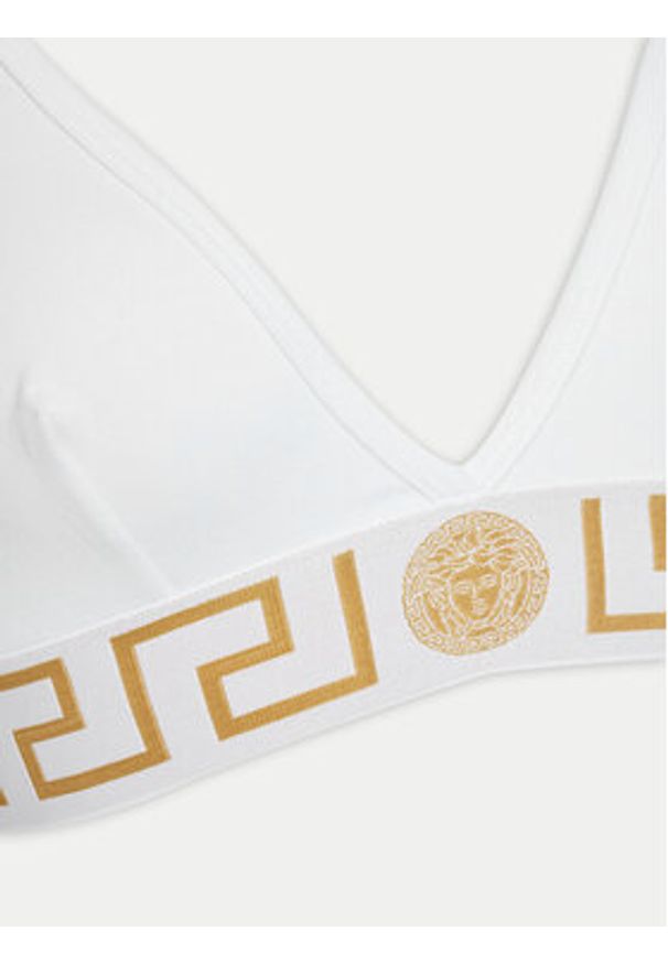 VERSACE - Versace Biustonosz braletka AUD01047 1A10011 Biały. Kolor: biały. Materiał: bawełna