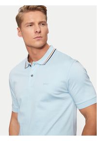 BOSS - Boss Polo Penrose 38 50469360 Błękitny Slim Fit. Typ kołnierza: polo. Kolor: niebieski. Materiał: bawełna #4