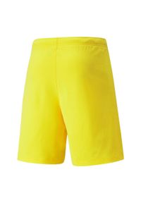 Puma - Męskie Spodenki Dresowe TeamRISE. Kolor: żółty. Materiał: dresówka