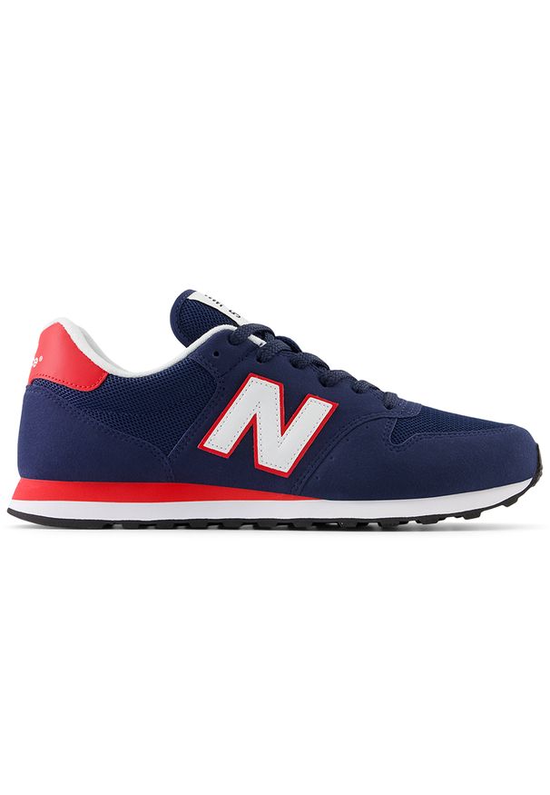 Buty unisex New Balance GM500MC2 – granatowe. Okazja: na co dzień. Kolor: niebieski. Materiał: guma, syntetyk, materiał. Szerokość cholewki: normalna