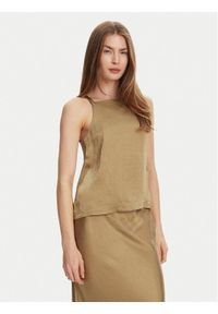 Marella Top Sfinge 2513161035 Beżowy Regular Fit. Kolor: beżowy. Materiał: acetat