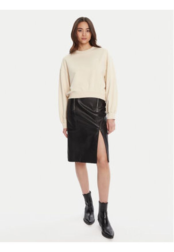 Pinko - PINKO Bluza Maliardo 105510 A2RB Beżowy Regular Fit. Kolor: beżowy. Materiał: bawełna