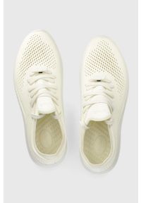 Crocs sneakersy kolor biały. Nosek buta: okrągły. Zapięcie: sznurówki. Kolor: biały. Materiał: guma