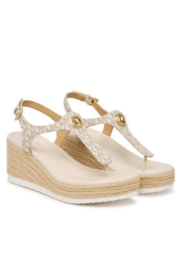 MICHAEL Michael Kors Espadryle Val Thong Wedge 40S6VAMS1B Écru. Kolor: kremowy. Materiał: skóra