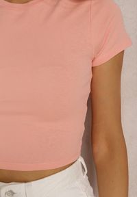 Renee - Różowy T-shirt Phaedramna. Kolor: różowy. Materiał: materiał, bawełna. Długość rękawa: krótki rękaw. Długość: krótkie. Sezon: lato #4