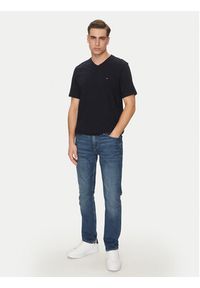 TOMMY HILFIGER - Tommy Hilfiger T-Shirt Essential V-Neck Tee MW0MW39249 Granatowy Regular Fit. Kolor: niebieski. Materiał: bawełna #5