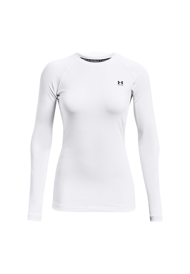 Longsleeve damski Under Armour Authentics CG Crew. Kolor: biały. Długość rękawa: długi rękaw