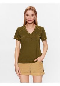 Aeronautica Militare T-Shirt 231TS2094DJ598 Zielony Regular Fit. Kolor: zielony. Materiał: bawełna #1