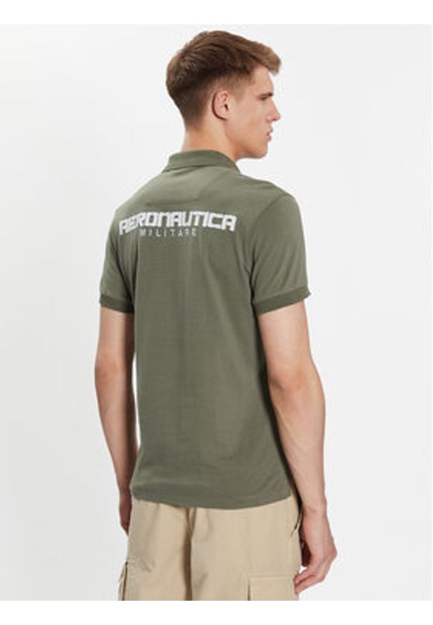 Aeronautica Militare Polo 231PO1685J602 Zielony Regular Fit. Typ kołnierza: polo. Kolor: zielony. Materiał: bawełna