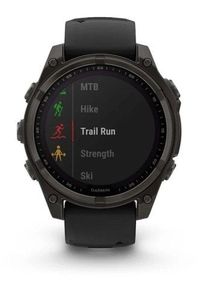 GARMIN - Zegarek Garmin Fenix 8 Solar Sapphire Titanium Carbon Grey