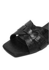 Gino Rossi - GINO ROSSI Klapki C-WS1190-01 Czarny. Kolor: czarny. Materiał: skóra #4