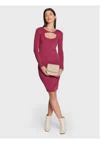 Marciano Guess Komplet sukienka dzianinowa i sweter 3RGK05 5662Z Różowy Slim Fit. Kolor: różowy. Materiał: bawełna #6