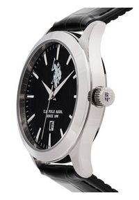 U.S. Polo Assn. Zegarek Yale USP7370BK Czarny. Kolor: czarny. Materiał: skóra #2