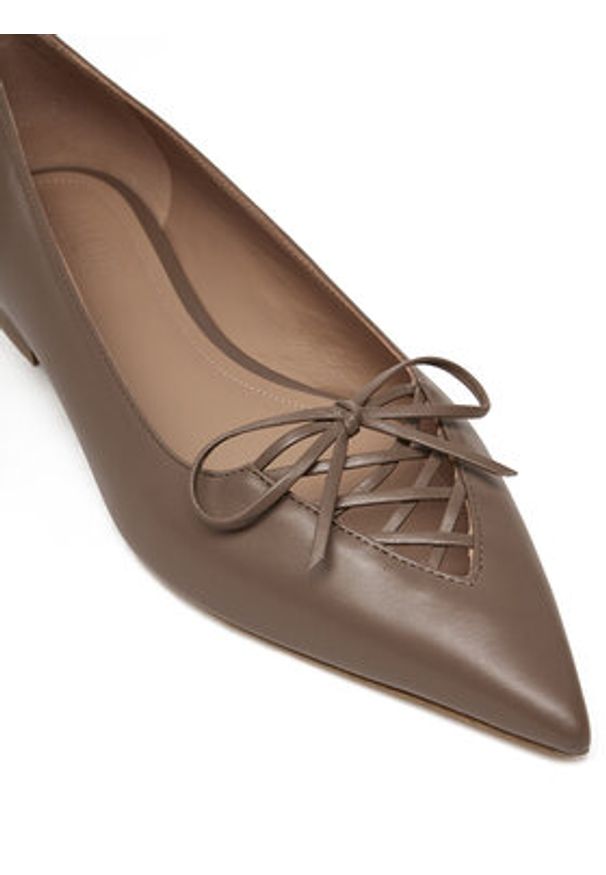 MALONE SOULIERS Baleriny Hedy Flat 10-2 Brązowy. Kolor: brązowy. Materiał: skóra