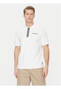 Jack & Jones - Jack&Jones Polo Fusion 12273127 Biały Regular Fit. Typ kołnierza: polo. Kolor: biały. Materiał: bawełna