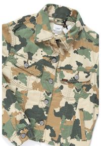 Lee - DAMSKA KURTKA JEANSOWA LEE CROPPED RIDER JACKET CAMOUFLAGE L54CCW03 112112756. Materiał: jeans. Wzór: moro #3