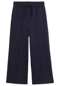 bonprix - Spodnie dziewczęce dresowe culotte. Kolor: niebieski. Materiał: dresówka #1