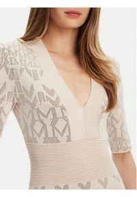 Marciano Guess Sukienka dzianinowa 5YGK20 5877Z Beżowy Slim Fit. Kolor: beżowy. Materiał: wiskoza #5
