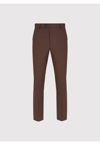 Pako Lorente - PAKO LORENTE – Spodnie garniturowe w kolorze brązowym. Kolor: brązowy. Materiał: poliester, wiskoza, elastan. Wzór: gładki. Styl: elegancki #6