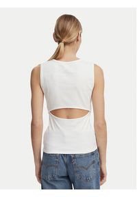 Calvin Klein Jeans Top LV047F246G Biały Slim Fit. Kolor: biały. Materiał: bawełna #2