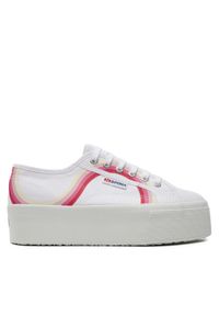 Superga Tenisówki Round Stripes 2790 S4128TW Biały. Kolor: biały. Materiał: materiał #1