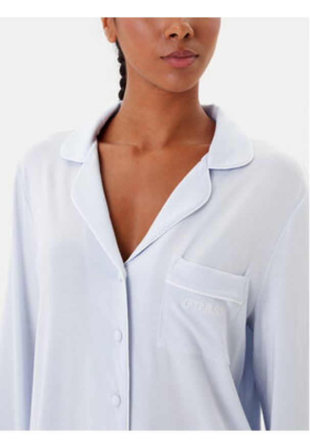 Guess Piżama O4BX07 KCIN2 Błękitny Regular Fit. Kolor: niebieski