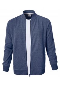 Wygodna, Rozpinana Bawełniana Bluza - Pako Jeans - Niebieska. Kolor: niebieski. Materiał: poliester, bawełna