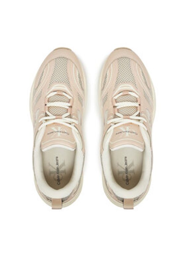 Calvin Klein Jeans Sneakersy Retro Tennis Mesh Ml YW0YW01807 Beżowy. Kolor: beżowy. Materiał: materiał