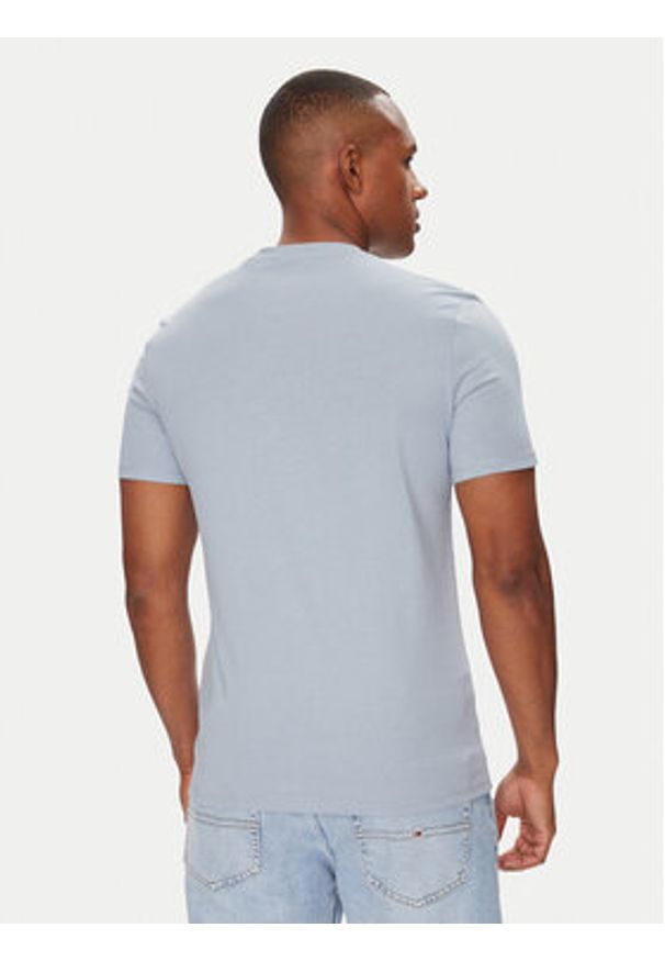 Guess T-Shirt M2YI36 I3Z14 Niebieski Slim Fit. Kolor: niebieski. Materiał: bawełna