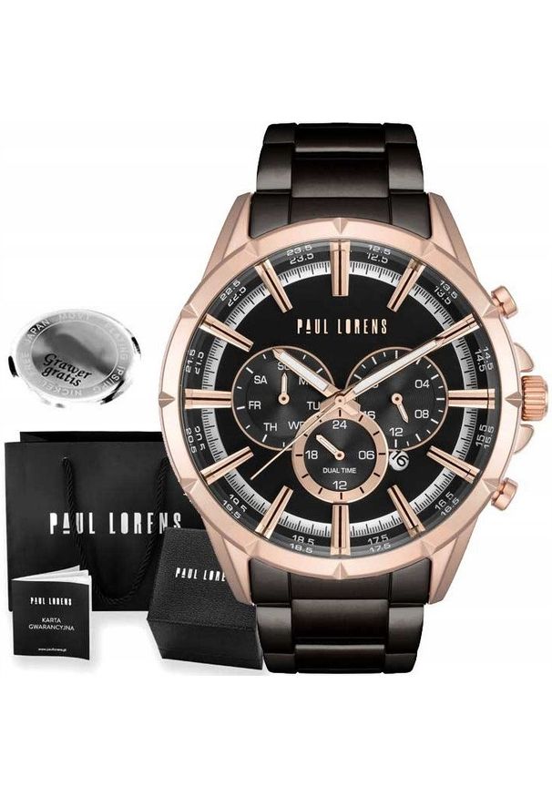 Zegarek męski Paul Lorens LUXURY-1A4 Z GRAWEREM
