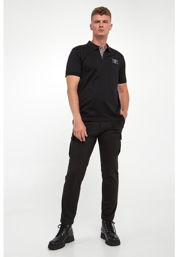 Karl Lagerfeld - Polo męskie z logo KARL LAGERFELD. Typ kołnierza: polo