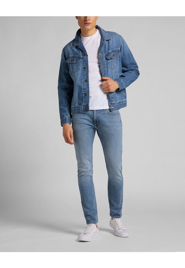 Lee - MĘSKA KURTKA JEANSOWE LEE RIDER JACKET WASHED CAMDEN L89ZLJPI 112124002. Materiał: jeans