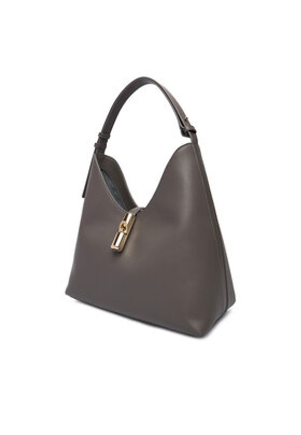Furla Torebka Goccia M WB01499 BX3104 KH 4283S Szary. Kolor: szary. Materiał: skórzane