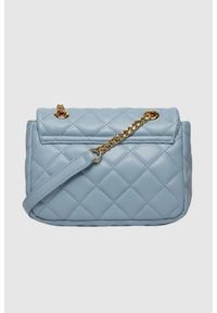Valentino by Mario Valentino - VALENTINO Błękitna torebka Ocarina. Kolor: niebieski. Materiał: pikowane. Styl: elegancki. Rodzaj torebki: na ramię #6