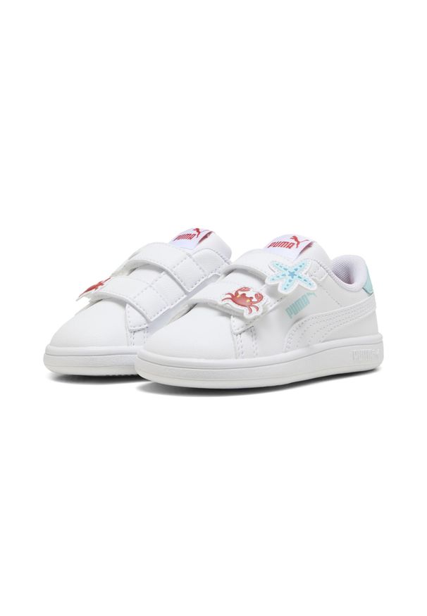 Puma - Sneakersy dla małych dzieci Smash 3.0 Badges PUMA White Safe Lake Red Fire Blue. Kolor: niebieski, wielokolorowy, biały. Sport: turystyka piesza