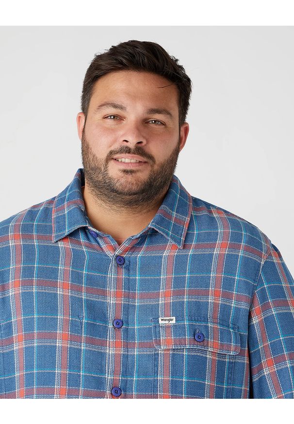 Wrangler - WRANGLER SHACKET MĘSKA KOSZULA W KRATĘ DŁUGI RĘKAW W5B3BXA20 112146103. Długość rękawa: długi rękaw. Długość: długie