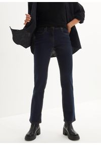 bonprix - Dżinsy ze stretchem straight, mid waist. Kolor: niebieski #1