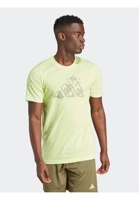Adidas - adidas T-Shirt Train Essentials Seasonal Training Graphic IJ9602 Żółty Regular Fit. Kolor: żółty. Materiał: bawełna
